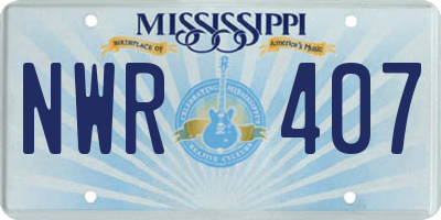 MS license plate NWR407