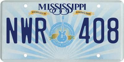 MS license plate NWR408