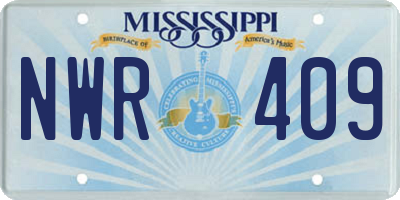 MS license plate NWR409