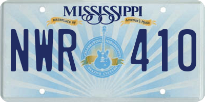 MS license plate NWR410
