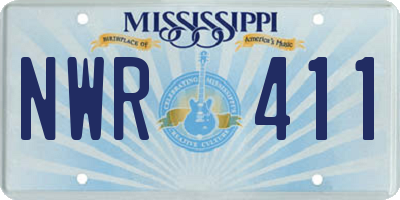 MS license plate NWR411