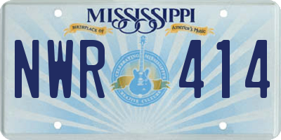 MS license plate NWR414