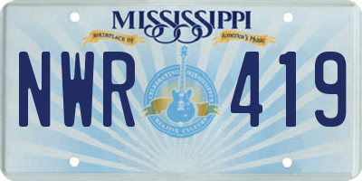 MS license plate NWR419