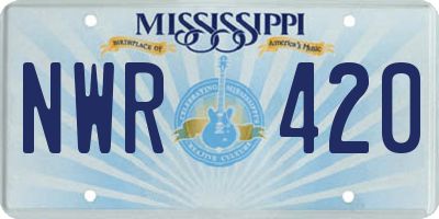 MS license plate NWR420