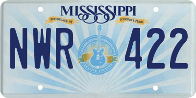 MS license plate NWR422