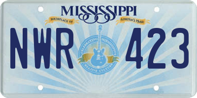 MS license plate NWR423