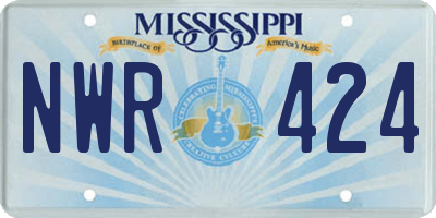 MS license plate NWR424