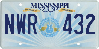 MS license plate NWR432