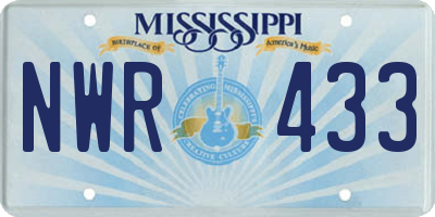 MS license plate NWR433