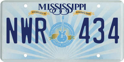 MS license plate NWR434