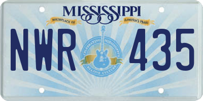 MS license plate NWR435