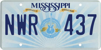 MS license plate NWR437