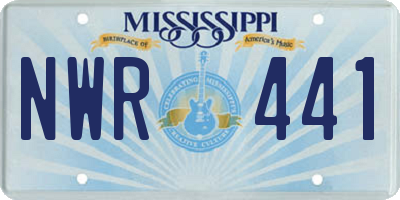 MS license plate NWR441