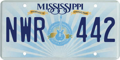 MS license plate NWR442