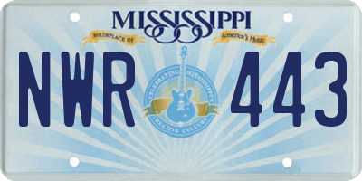 MS license plate NWR443