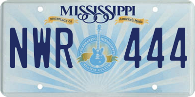 MS license plate NWR444