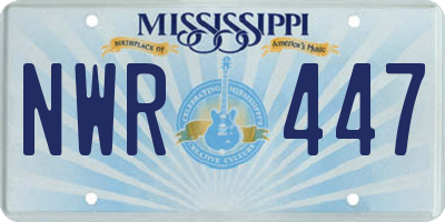 MS license plate NWR447