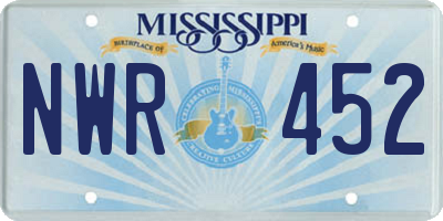 MS license plate NWR452