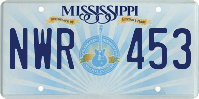 MS license plate NWR453