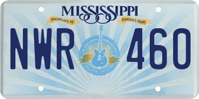 MS license plate NWR460