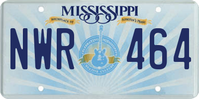MS license plate NWR464