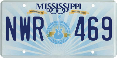 MS license plate NWR469