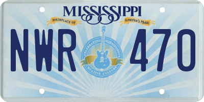 MS license plate NWR470