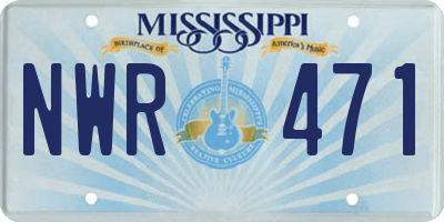 MS license plate NWR471