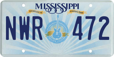 MS license plate NWR472