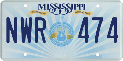 MS license plate NWR474