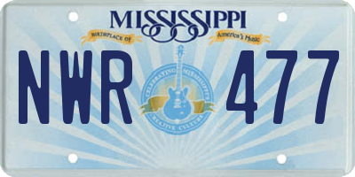 MS license plate NWR477