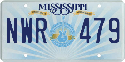 MS license plate NWR479