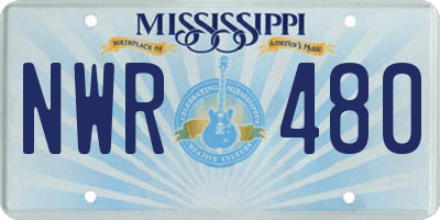 MS license plate NWR480