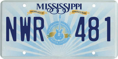 MS license plate NWR481