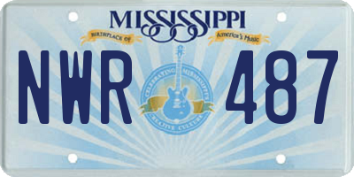 MS license plate NWR487