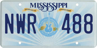 MS license plate NWR488
