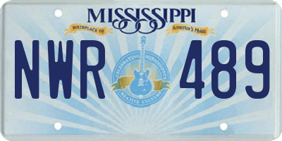 MS license plate NWR489