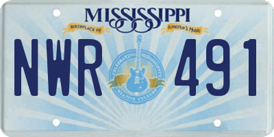 MS license plate NWR491