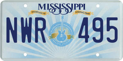 MS license plate NWR495