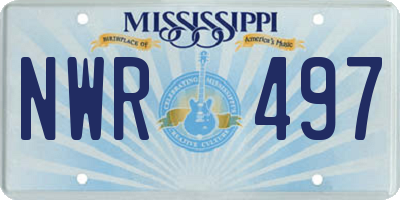 MS license plate NWR497