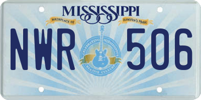 MS license plate NWR506