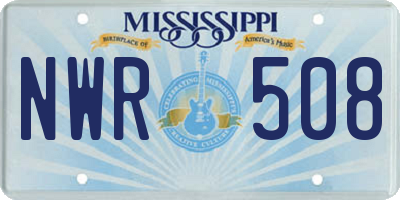 MS license plate NWR508