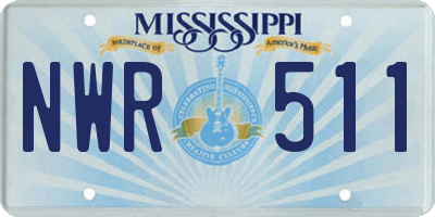 MS license plate NWR511