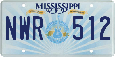 MS license plate NWR512