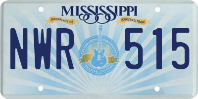 MS license plate NWR515