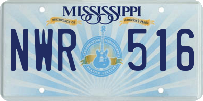 MS license plate NWR516