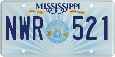 MS license plate NWR521
