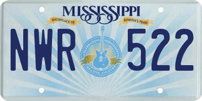 MS license plate NWR522