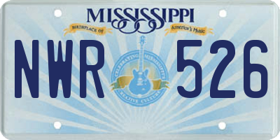 MS license plate NWR526