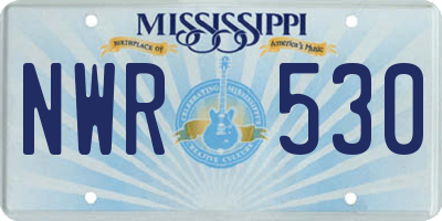 MS license plate NWR530